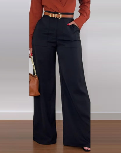 Summer Elegant Women's Fashion New High Waist Printed Wide Leg Casual Pants Loose and Comfortable Casual Pants