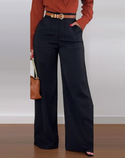 Summer Elegant Women's Fashion New High Waist Printed Wide Leg Casual Pants Loose and Comfortable Casual Pants