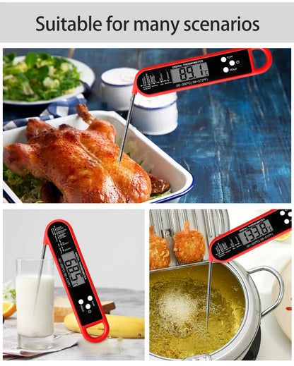 Instant Read Meat Thermometer Stainless Steel Kitchen Cooking Bbq Digital Meat Thermometer With Probe