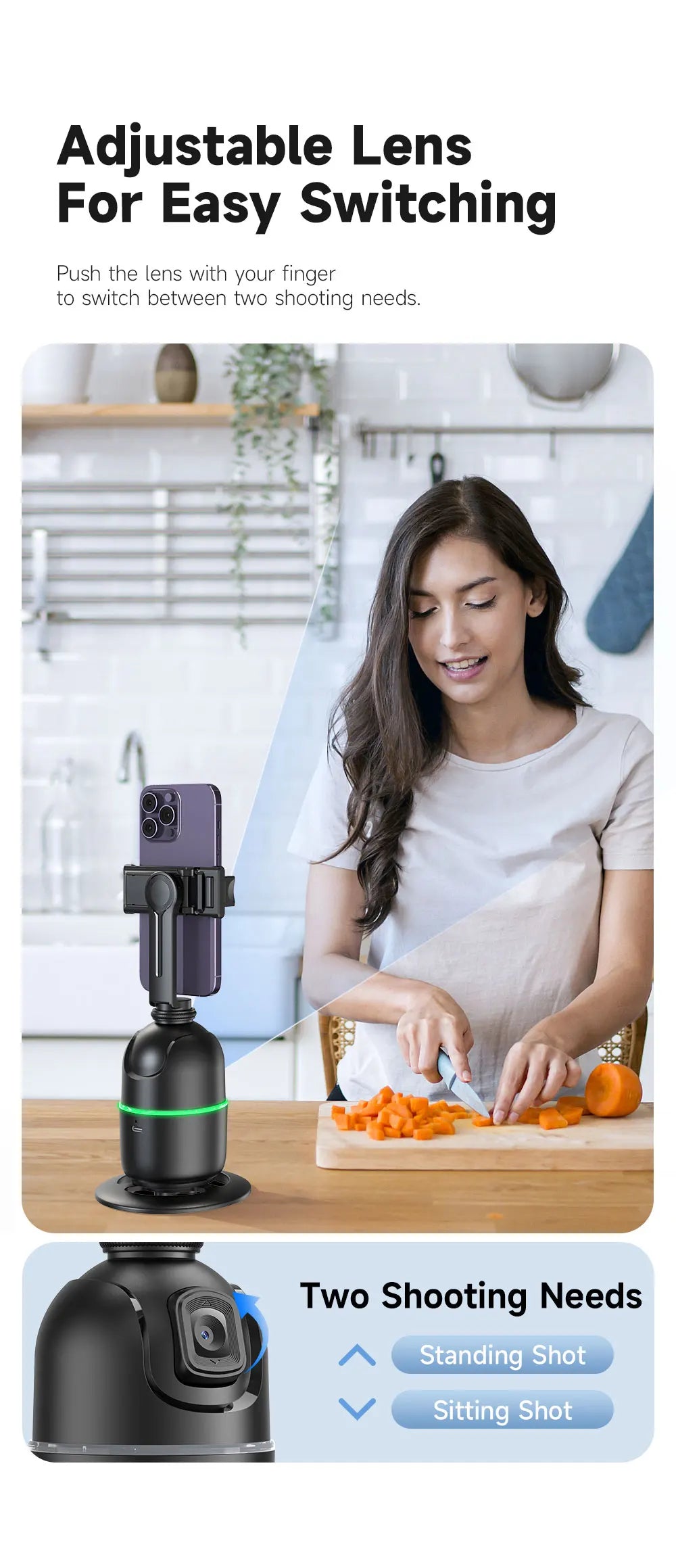 Selfieshow P03 Stabilizer 360°Auto Face Tracking AI