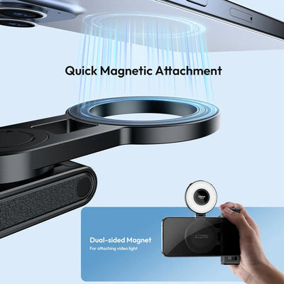Ulanzi JJ03 Magnetic Phone Tripod Wireless Phone Grip Selfie Stick Desktop Tripod for iPhone 16 15 14 13 Pro Pro Max