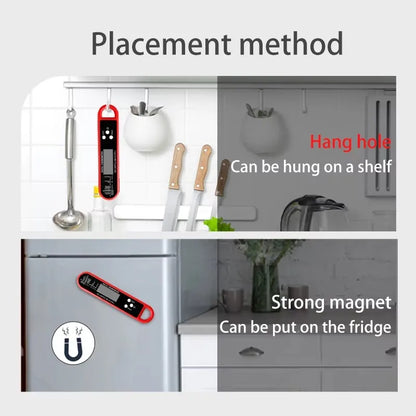 Instant Read Meat Thermometer Stainless Steel Kitchen Cooking Bbq Digital Meat Thermometer With Probe