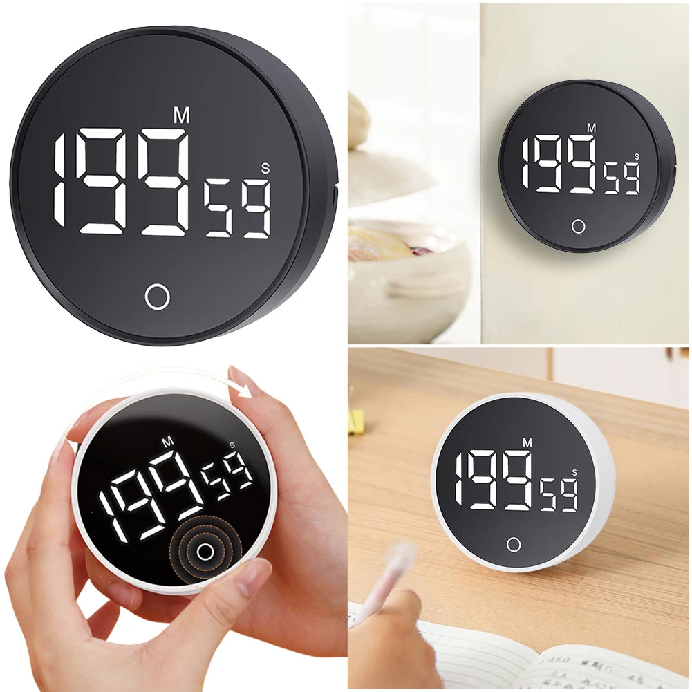 Magnetic Countdown Alarm Clock Kitchen Timer Manual Digital Timer Stand Desk Clock Cooking Timer Shower Study Stopwatch
