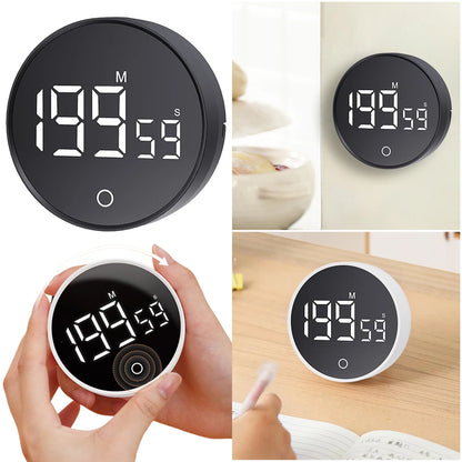 Magnetic Countdown Alarm Clock Kitchen Timer Manual Digital Timer Stand Desk Clock Cooking Timer Shower Study Stopwatch