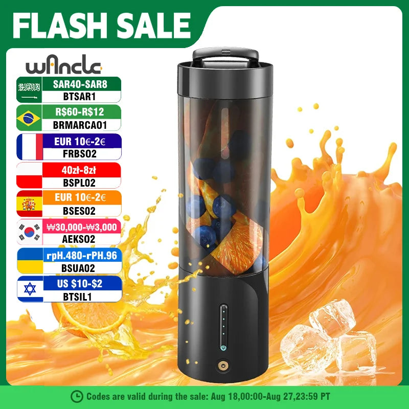 Portable Mixer Fresh Juicer Electric Mini Portable Blender For Smoothie and Shakes Multifunction Juice Maker Machine For Kitchen