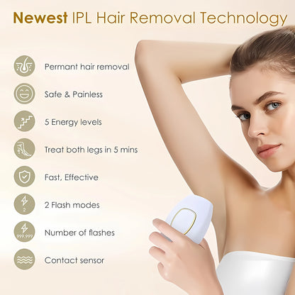 Permanently Home Use Mini Handheld 999999 Flashes IPL Laser Hair Removal Device Painless Personal Care for Men and Women 881