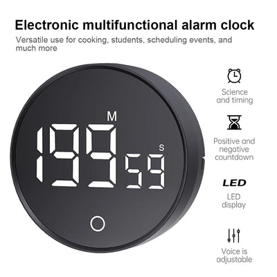 Magnetic Countdown Alarm Clock Kitchen Timer Manual Digital Timer Stand Desk Clock Cooking Timer Shower Study Stopwatch