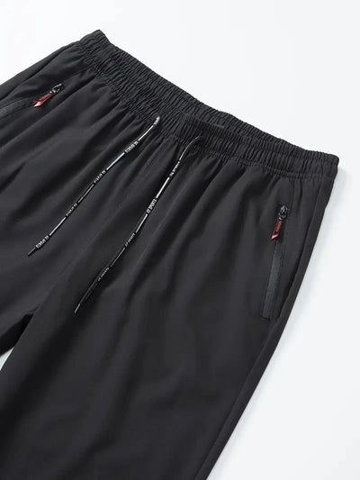 2 Pieces Men's Casual Pants Stretch Elastic Waist Jogger Korean C