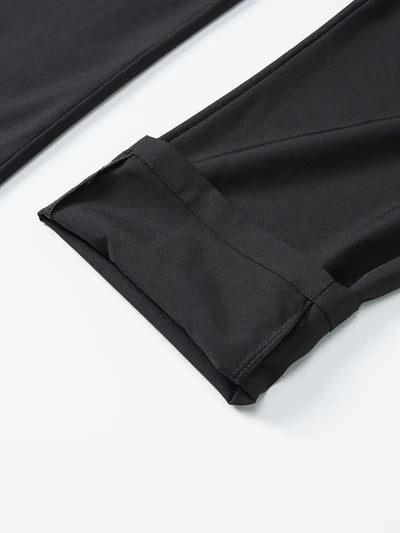 2 Pieces Men's Casual Pants Stretch Elastic Waist Jogger Korean C