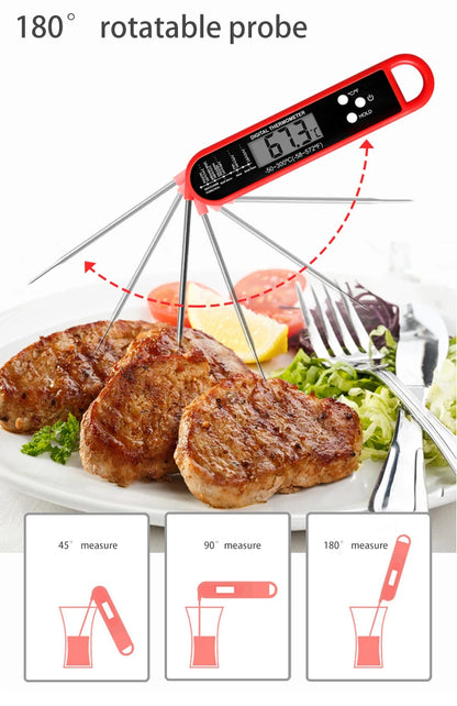Instant Read Meat Thermometer Stainless Steel Kitchen Cooking Bbq Digital Meat Thermometer With Probe