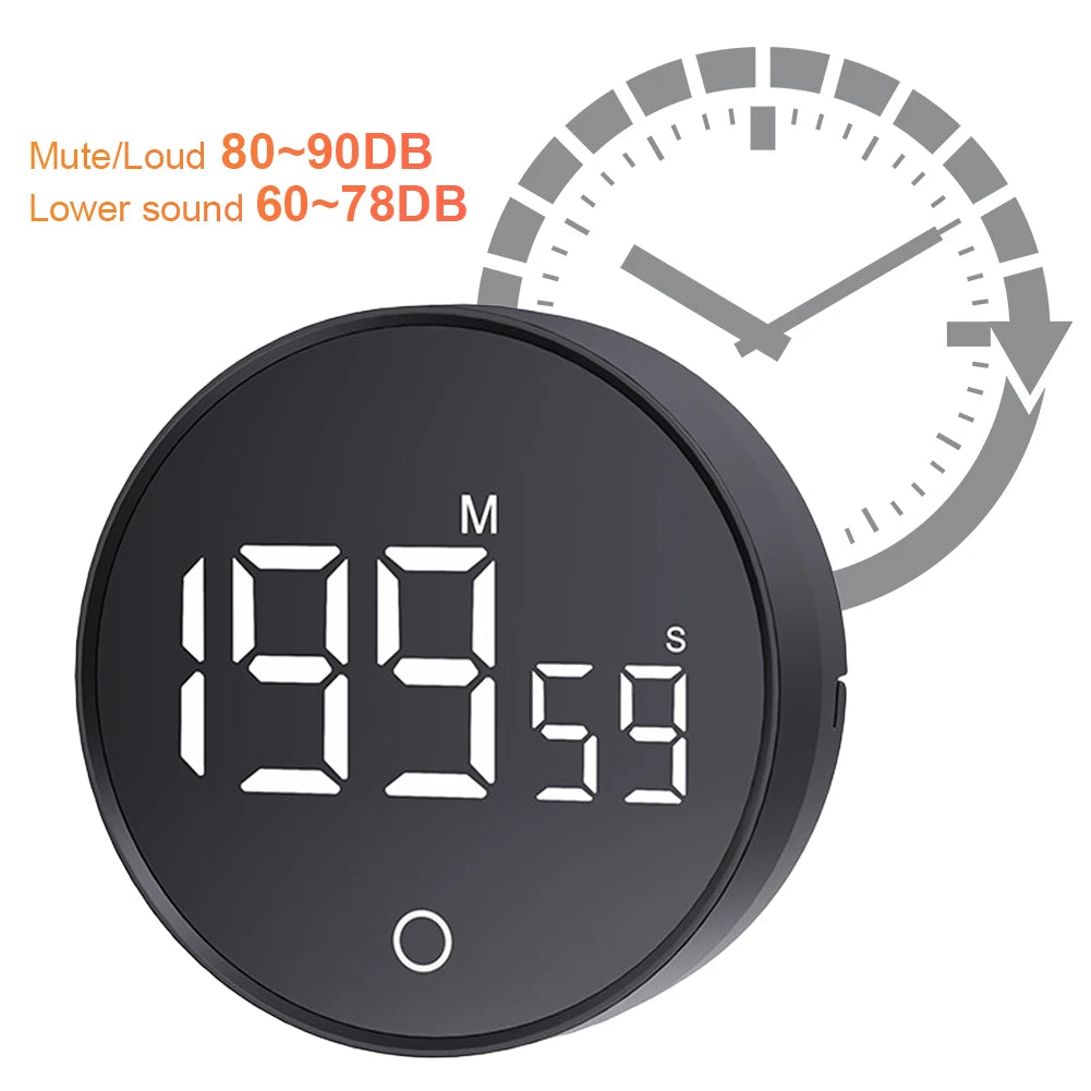 Magnetic Countdown Alarm Clock Kitchen Timer Manual Digital Timer Stand Desk Clock Cooking Timer Shower Study Stopwatch
