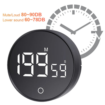 Magnetic Countdown Alarm Clock Kitchen Timer Manual Digital Timer Stand Desk Clock Cooking Timer Shower Study Stopwatch