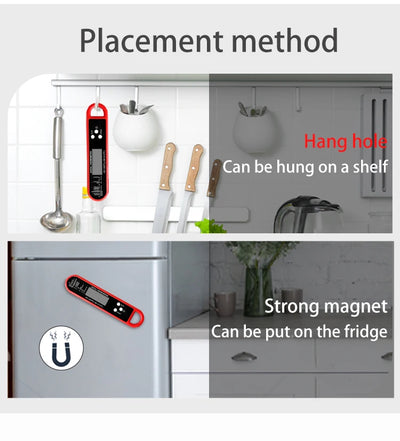 Instant Read Meat Thermometer Stainless Steel Kitchen Cooking Bbq Digital Meat Thermometer With Probe