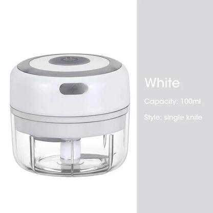 300ML Electric Garlic Chopper USB Charging Food Vegetable Meat Crusher Stainless Steel Mini Chili Garlic Masher Kitchen Gadgets