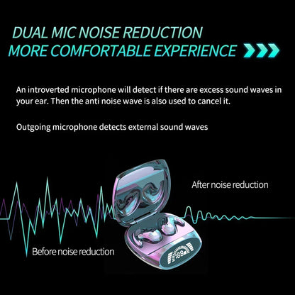 Invisible Sleep Wireless Earphone TWS Bluetooth 5.3 Headphones Hidden Earbuds IPX5 Waterproof Noise Reduction Sports Headset