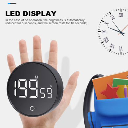Magnetic Countdown Alarm Clock Kitchen Timer Manual Digital Timer Stand Desk Clock Cooking Timer Shower Study Stopwatch