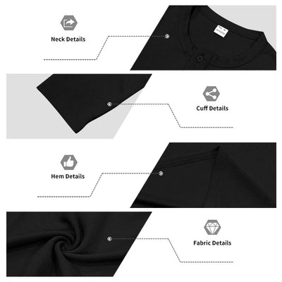 Stylish Men's Long Sleeve Henley Shirts Spring Autumn Daily Casual Solid Color Pullover Tops Mens Fashion Texture Ribbed T Shirt