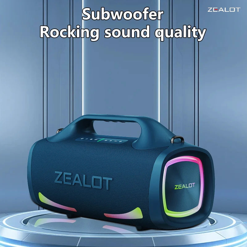 Zealot S79 100W Wireless speaker, Outdoor Portable Subwoofer Speaker, Hifi Sound quality,Dual Pairing, Fast Charging,24000mAh.
