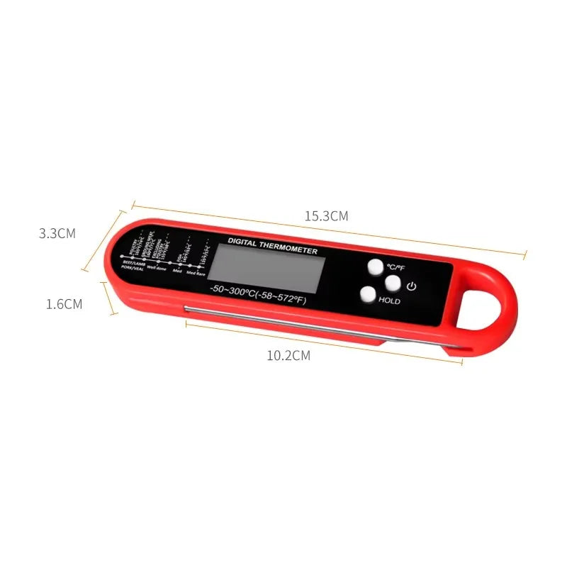 Instant Read Meat Thermometer Stainless Steel Kitchen Cooking Bbq Digital Meat Thermometer With Probe