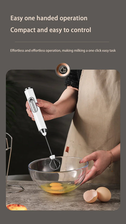 XIAOMI Electric Milk Frother Mini Handheld Wireless Powerful USB Rechargeable Convenience Coffee Milk Whipping Kitchen Whisks