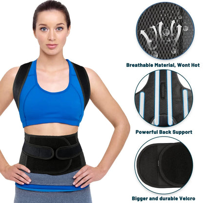 Back Brace Posture Corrector – Adjustable Support for Men & Women