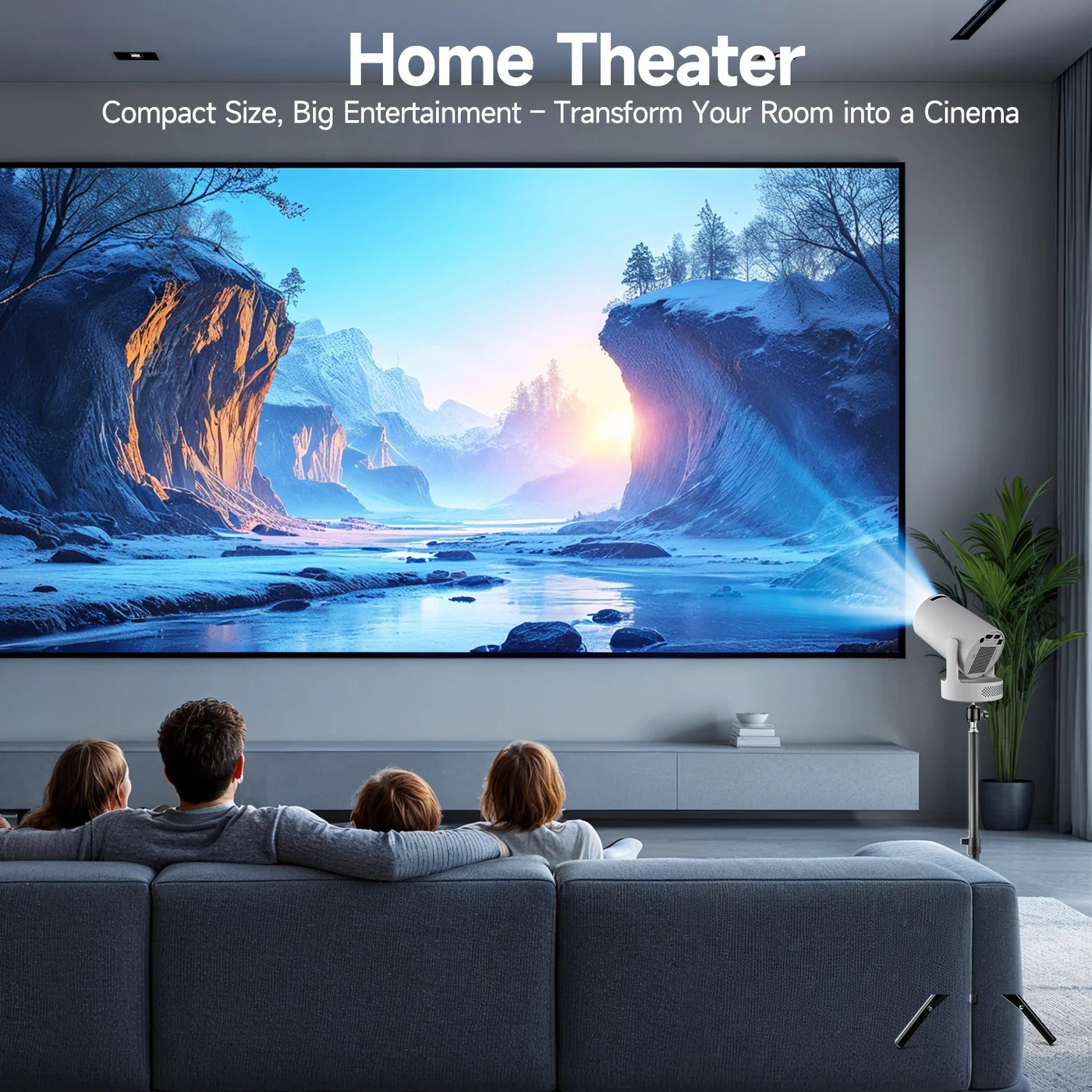 Magcubic HY300 Pro + Projector 4K 720P With 5W Speaker Android 11 8000 Lumens WiFi 6 BT5.4 Outdoor Video Home Theater Projector