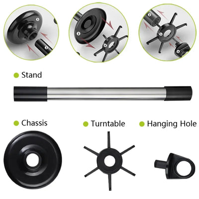 Kitchen Rotary Storage Rack Rotatable Kitchenware Organizer Hooks Spatula Spoon Knife Storage cabinet Kitchen Accessories