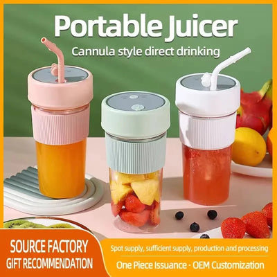 New Electric Fresh Juicer Powerful Crushed Ice Wireless Mini Portable Blender Bottle Juice Extractors Smoothie Mixer Cup