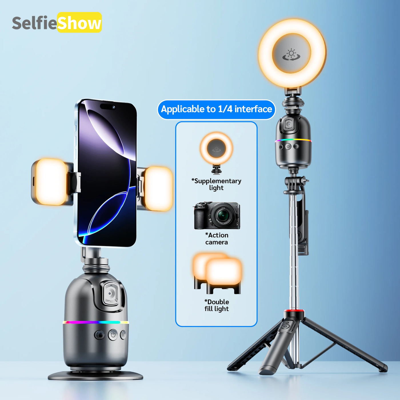 Selfieshow P03 Stabilizer 360°Auto Face Tracking AI