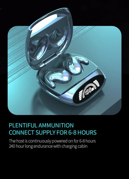 Invisible Sleep Wireless Earphone TWS Bluetooth 5.3 Headphones Hidden Earbuds IPX5 Waterproof Noise Reduction Sports Headset