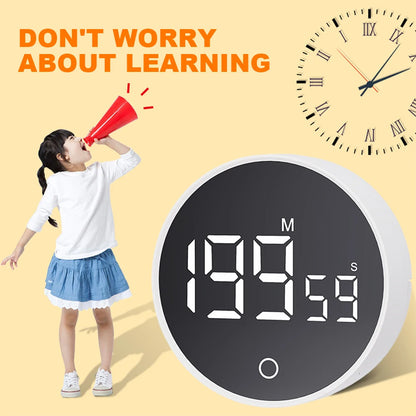 Magnetic Countdown Alarm Clock Kitchen Timer Manual Digital Timer Stand Desk Clock Cooking Timer Shower Study Stopwatch