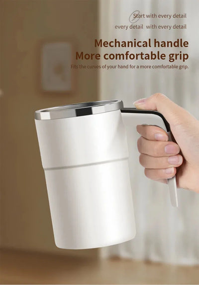Smart Automatic Stirring Cup Rechargeable Portable LCD Screen Coffee Stainless Steel Rotating Magnetic Self Stirring Mugs