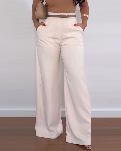Summer Elegant Women's Fashion New High Waist Printed Wide Leg Casual Pants Loose and Comfortable Casual Pants