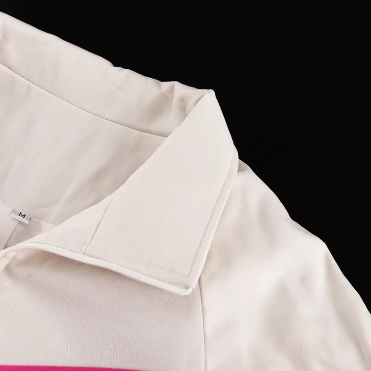 Spring Autumn Street Jumper Two Piece Set Women Long Sleeve Zipper Jacket+Patchwork Hip-Hop Sports Pant Suit Loose Women Outfit